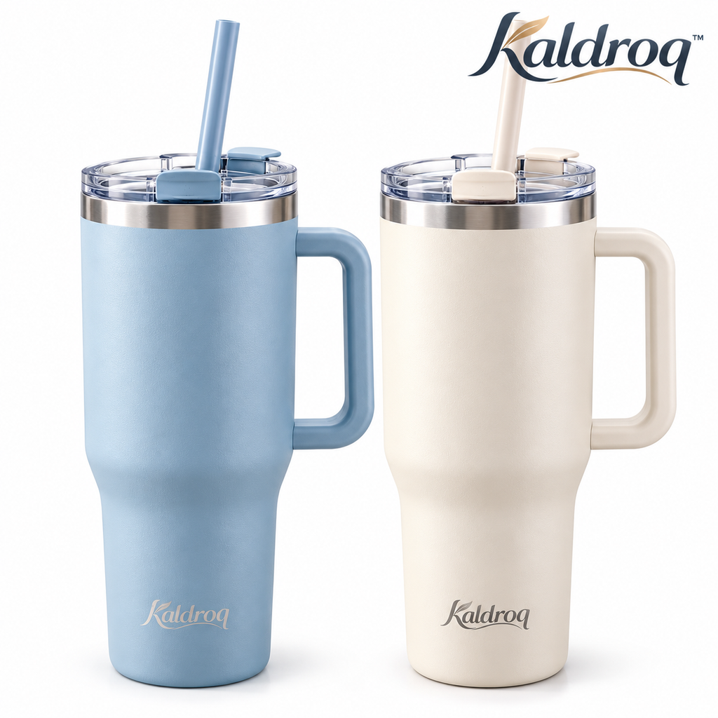 Kaldroq™ ArcSip 24 oz Insulated Straw Tumbler – Double-Wall Stainless Steel Everyday Water Cup
