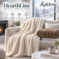 Kaldroq™ HearthLine 50 x 60 in Ribbed Chenille Throw Blanket – Soft Textured Sofa & Bed Throw
