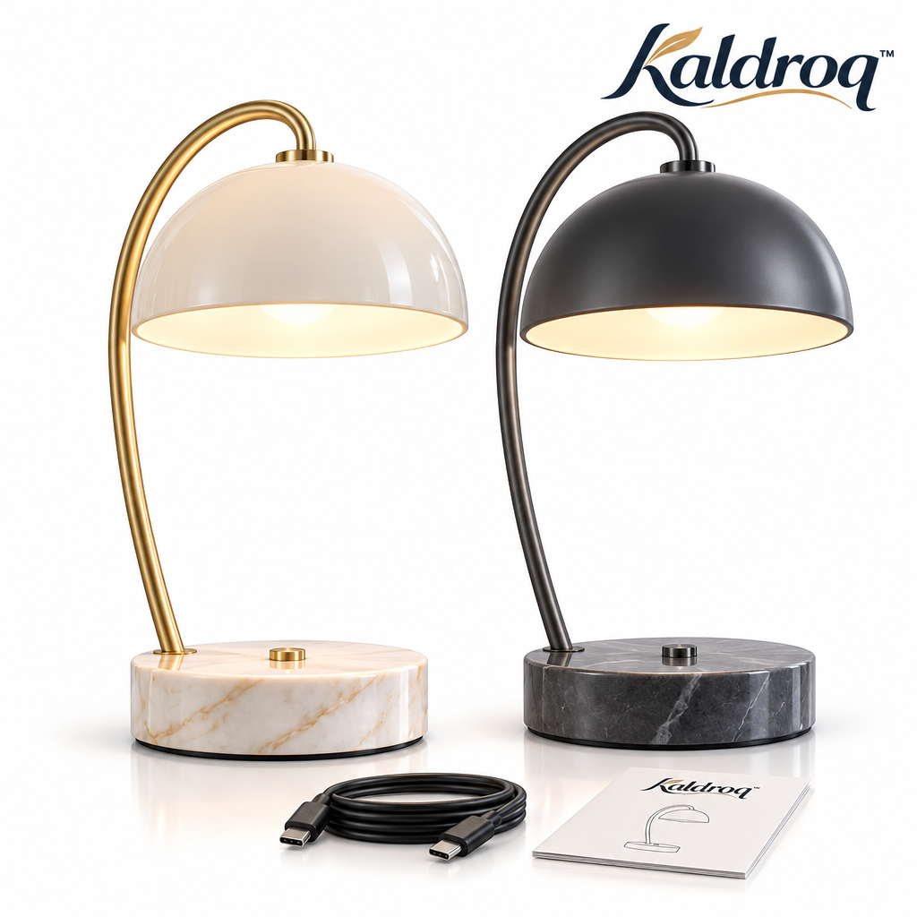 Kaldroq™ Aurelia Arc Rechargeable Cordless Table Lamp – Touch Dimmable LED Accent Light